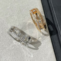 Messika Move Romane Pink Gold and Silver Cubic Zirconia Ring