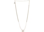 Chanel Pearl Crystal Chain CC Necklace Gold