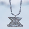 X Games Iced Pendant in White Gold