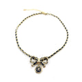 18K  Chanel Rhinestone Bow Tie Necklace