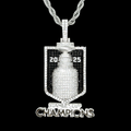 2025 Stanley Cup Official NHL Championship Pendant with 20 Rope Chain in White Gold